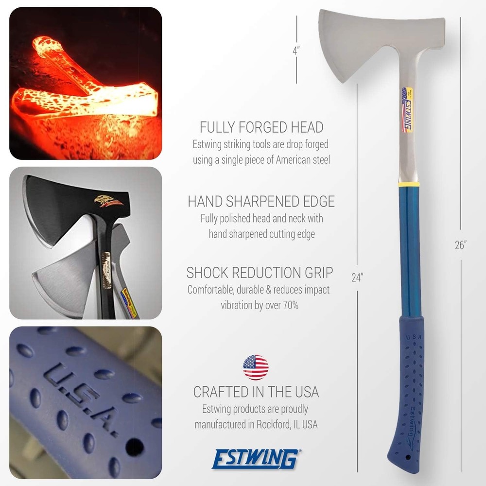 Heavy Duty Wood Splitting Tool - 26" Camping Hatchet*