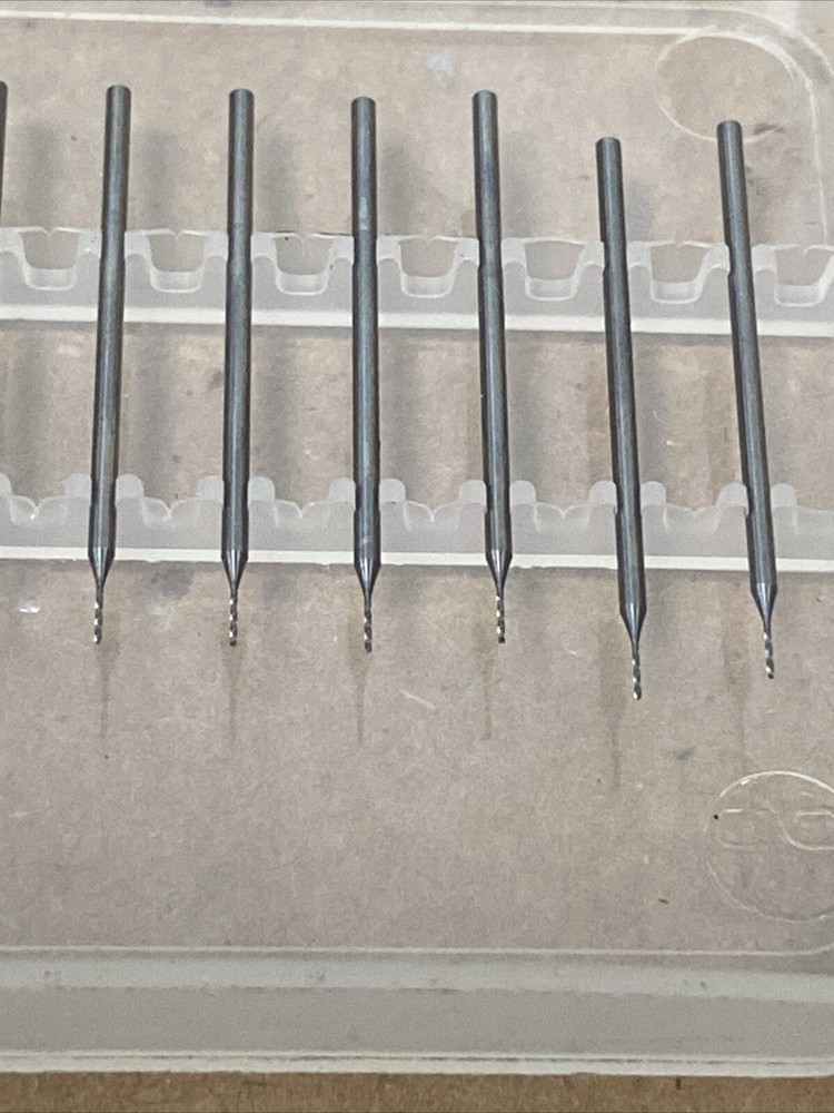 (9PCS) GUHRING 701 0250 0.25mm SOLID CARBIDE DRILL (0.0098”)