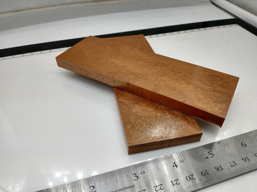 Knife Handle Material Synthetic Composite Polymer Scales Bronze Luster - Pair
