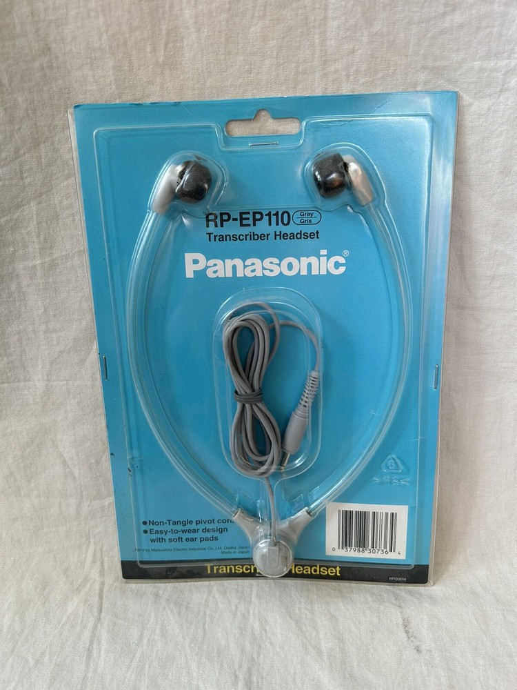 Panasonic Transcriber Headset RP-EP110 Gray New in Box