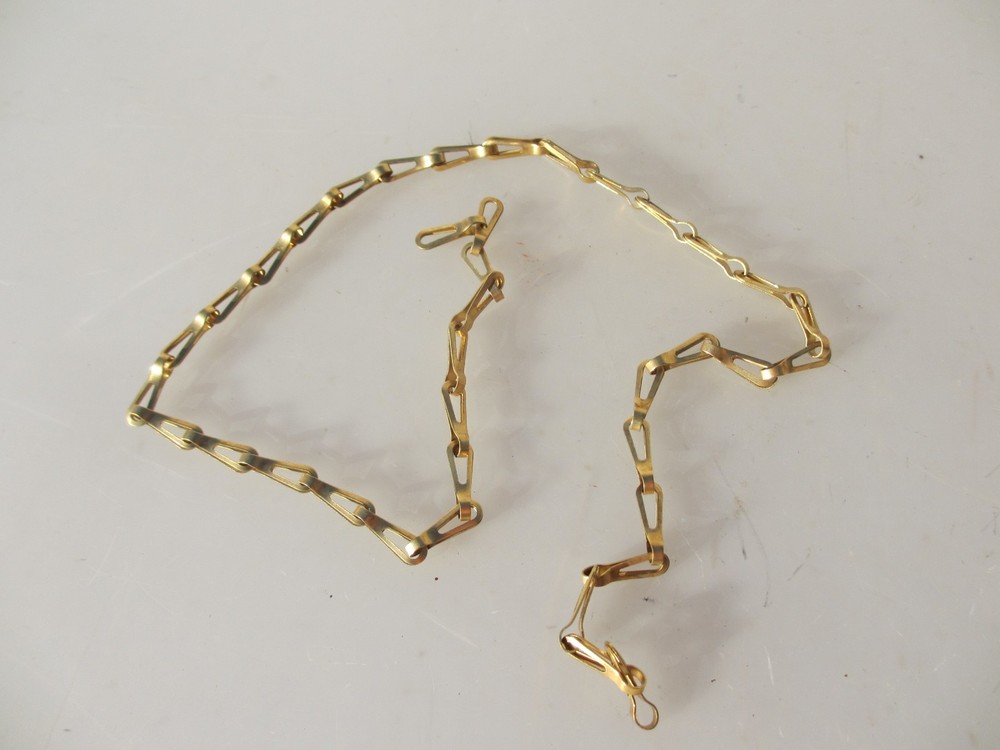 Original Vintage Brass Lighting Chain Hanger Loop Chandelier Light Pull 56cm