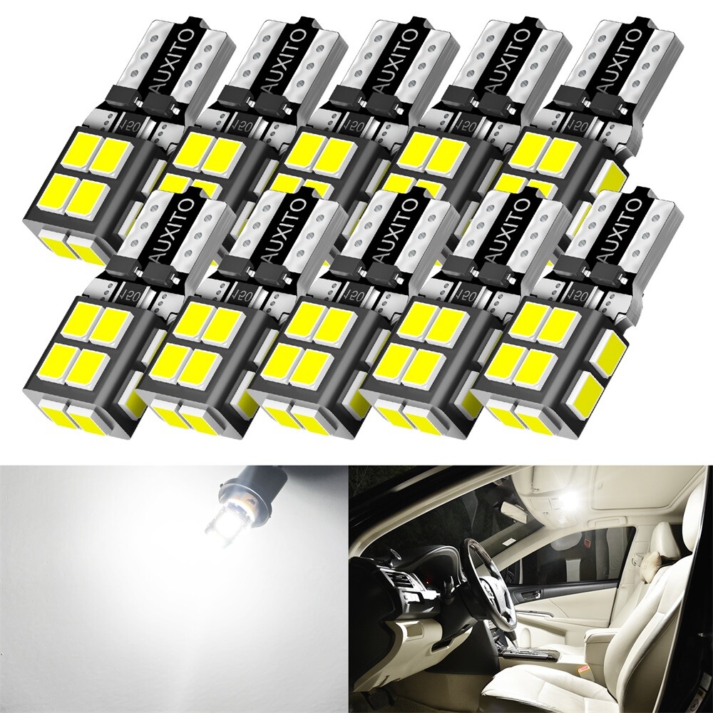 10X Super White LED T10/921/194 36SMD RV Camper Trailer Interior Light Bulbs 12V