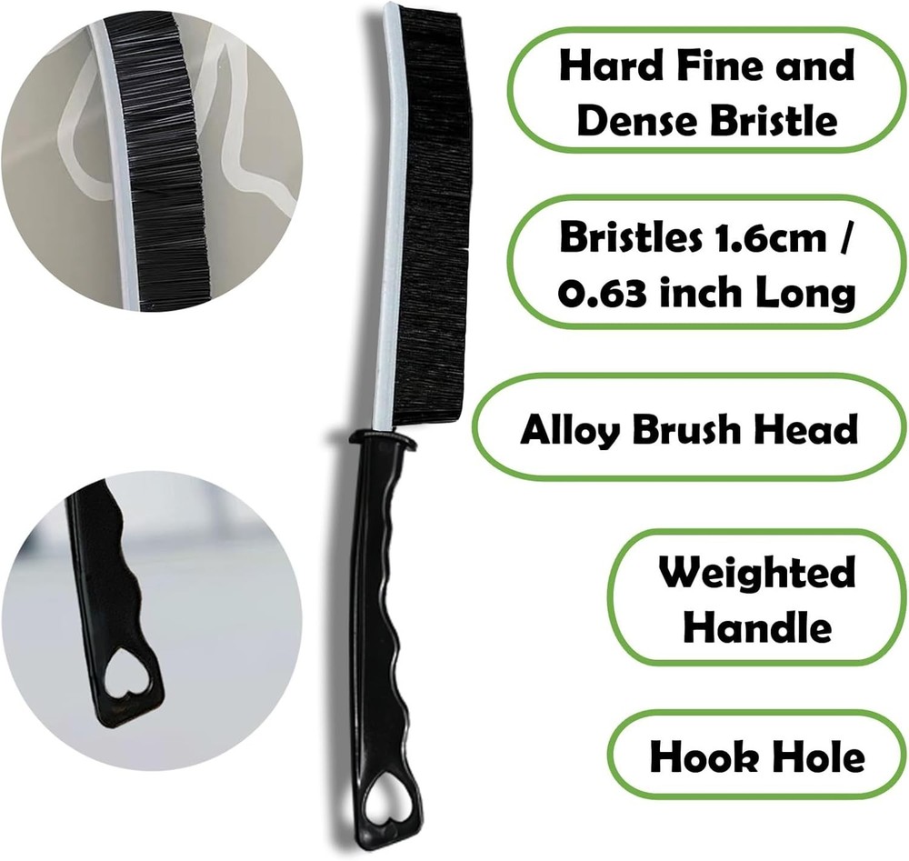 Crevice Cleaning Brush Set, Multi-Purpose Hard Bristle Brushes for Deep Clean...