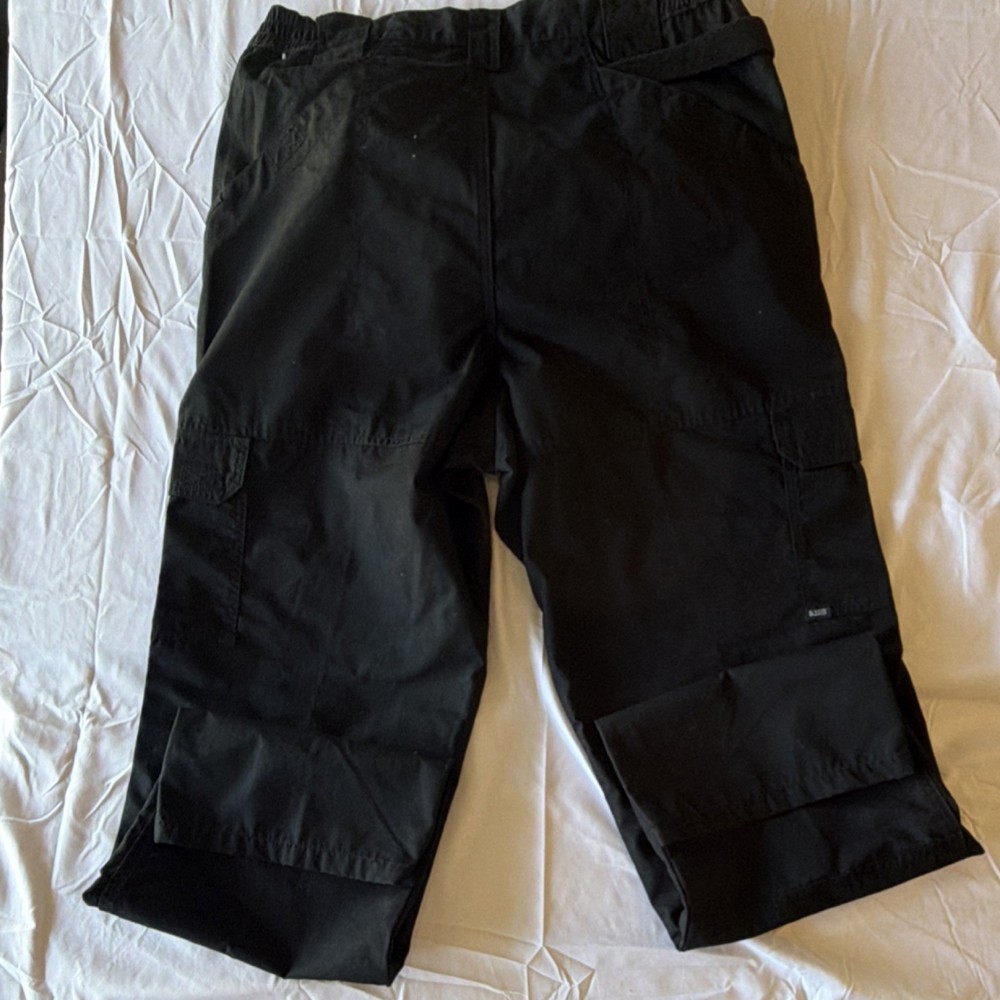 5.11 Tactical Black Solid Cargo Pants Polyester Cotton Size 34/34