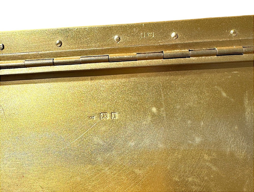 Art Deco Silver & Gold Slide Cigarette Case 1926