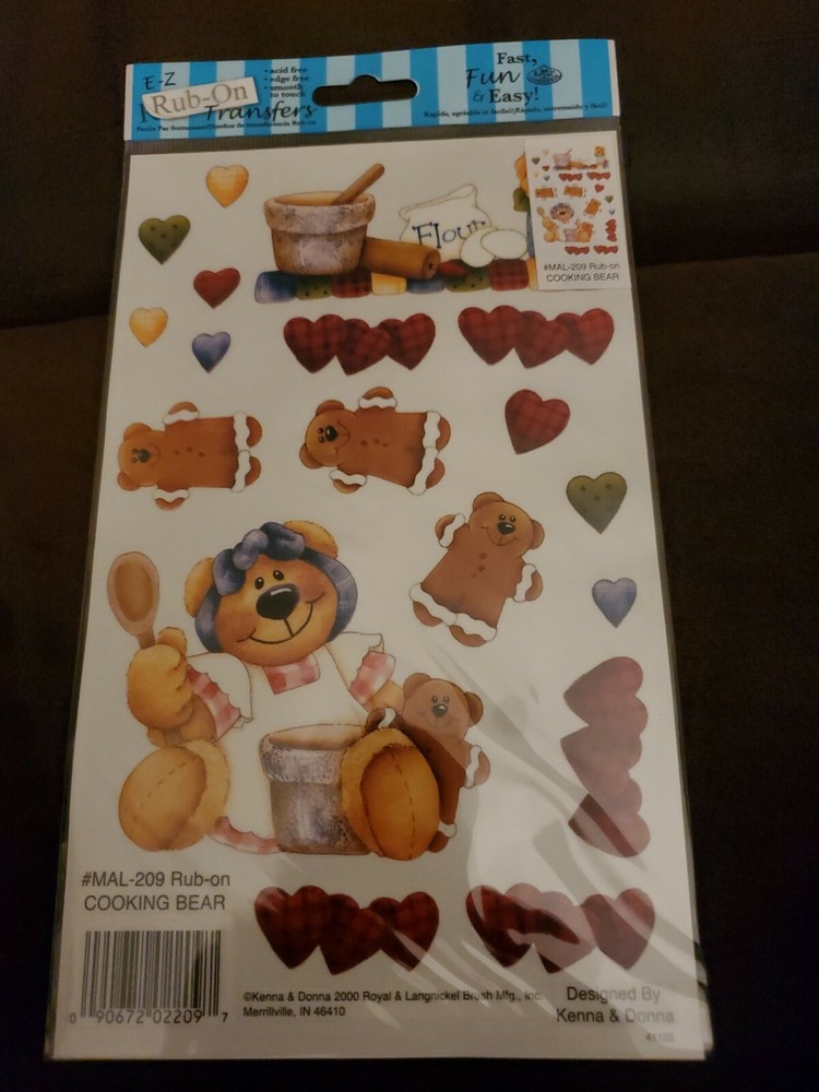 Ez Rub ons Cooking Bear