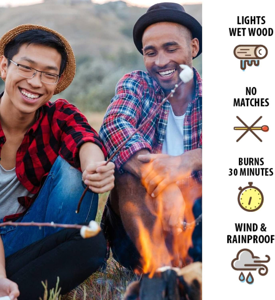 Instant Pull String Firestarter - Lights Wet Wood, No Matches Needed!