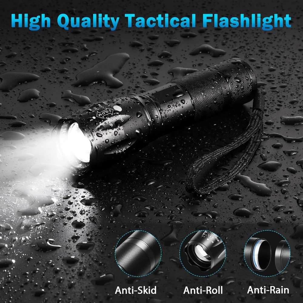 6Pack Tactical Flashlight Set - 400 Lumens