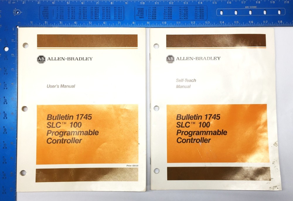 Rockwell/AB 1745 SLC100 Programmable Controller Manual Set (2pcs)1745-800(A)USED