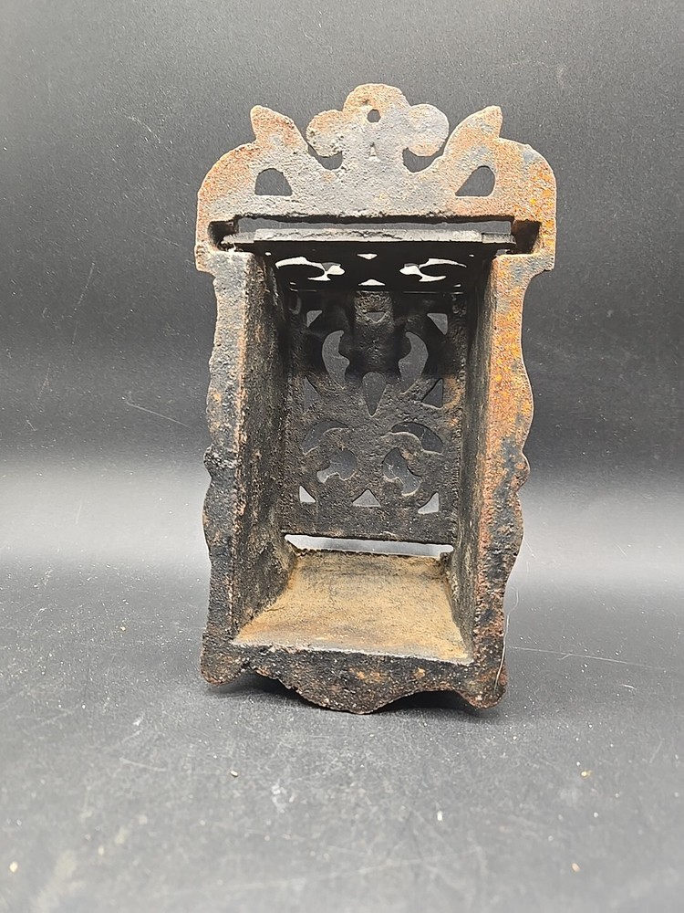 Cast Ironl Wall Mount Matchbox Holder Despenser