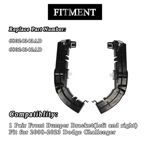 Front Bumper Support Bracket Compatible With 2008-2023 Dodge Challenger Left &