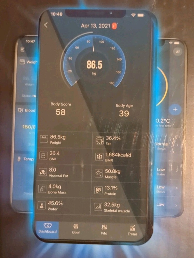 B Well Bluetooth Smart Scale weight scale LED Display Glass Platform