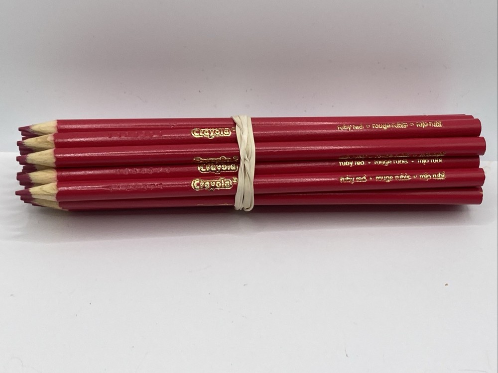 (20) Crayola Colored Pencils (ruby red) BULK