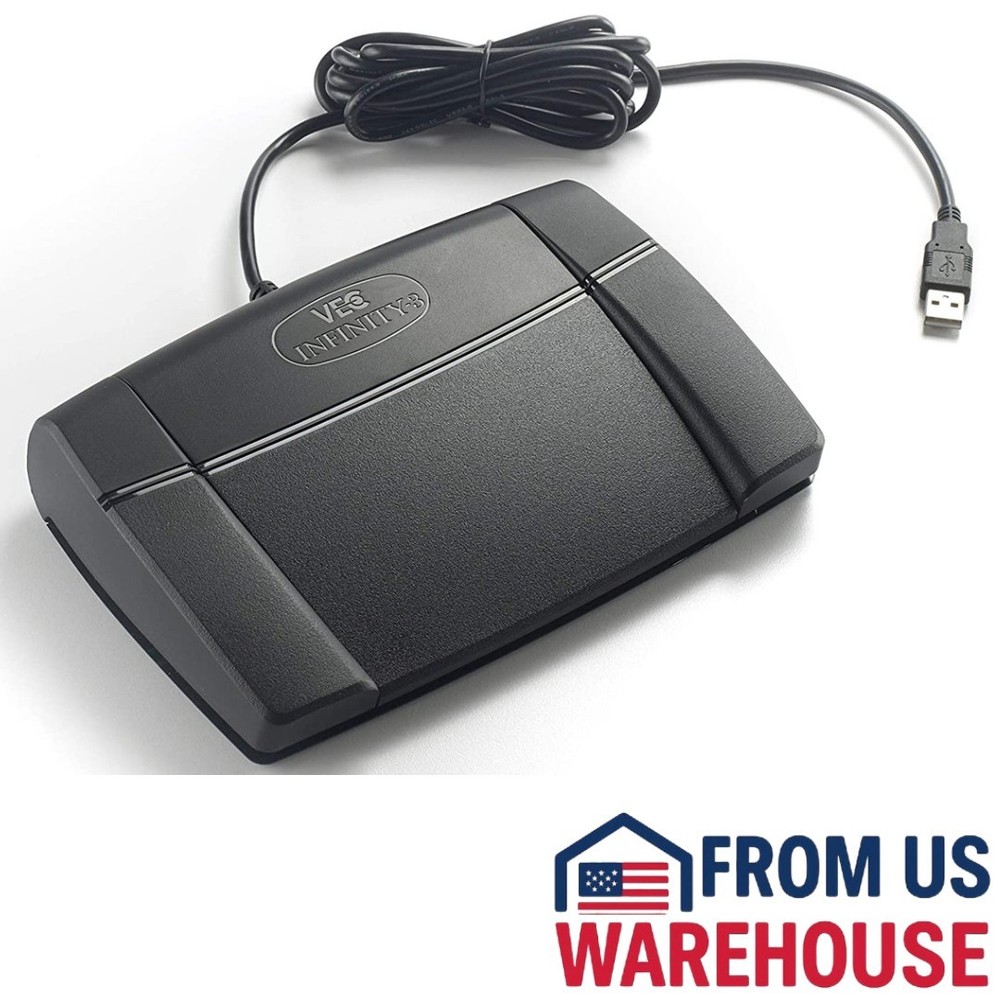 Executive Communication Systems Infinity 3 USB Foot Pedal Control with Computer