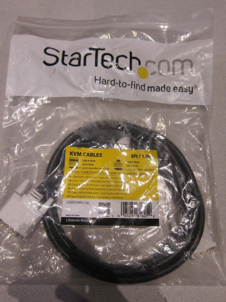 StarTech KVM Cables USBDVI4N1A6 6FT
