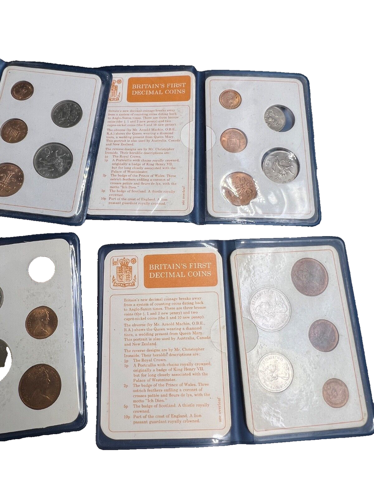 Coins in Wallets x 4 Sets Uncirculated
