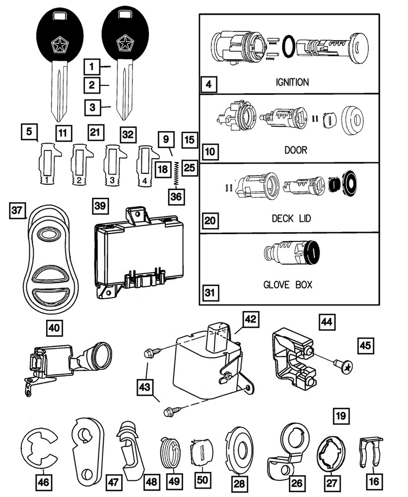Genuine Mopar Blank Key 4778115