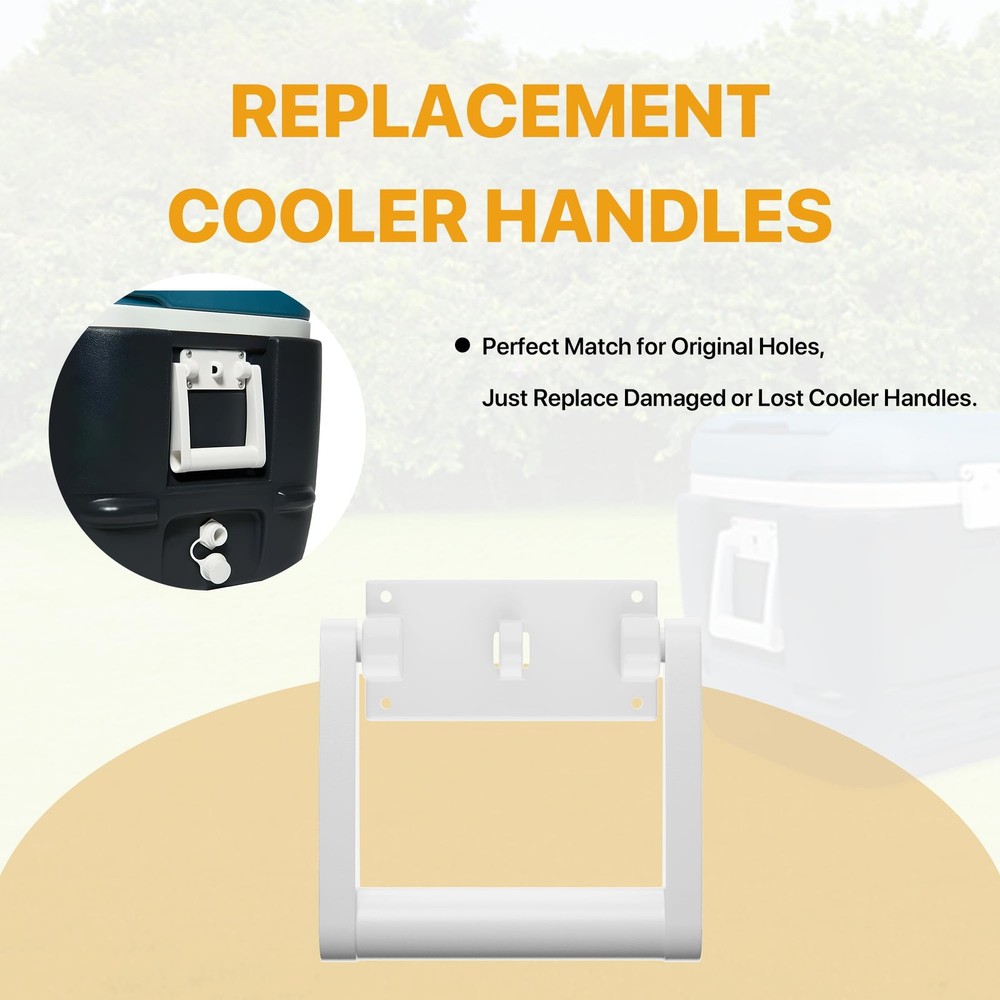 White Plastic Cooler Handles,Compatible with Igloo 90-100 Quart Cooler Handle...