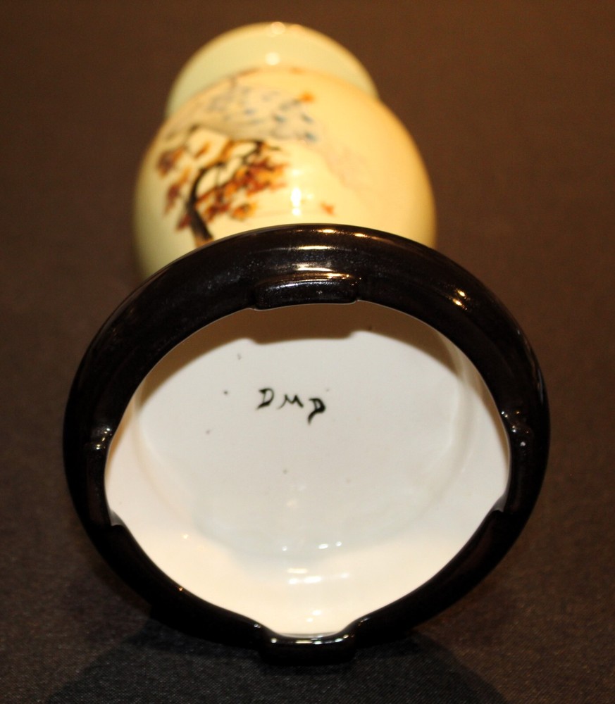 Japanese Decorative Vase With A Peacock Design