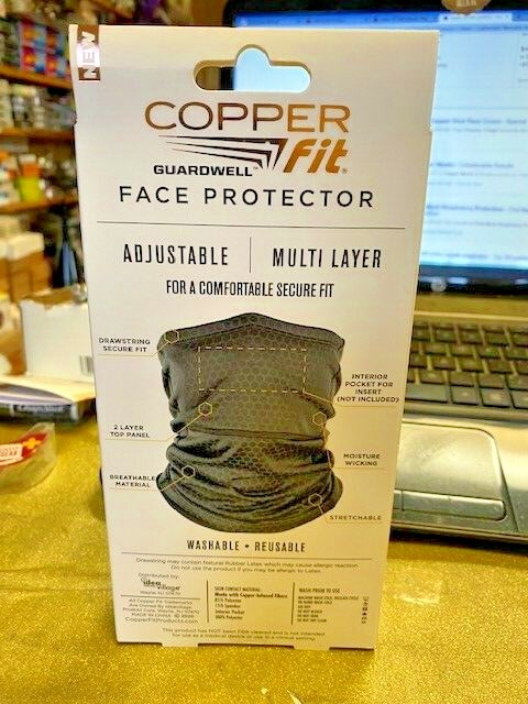 Copper fit Face Protector - Mask - multi layer adjustable New in Pack