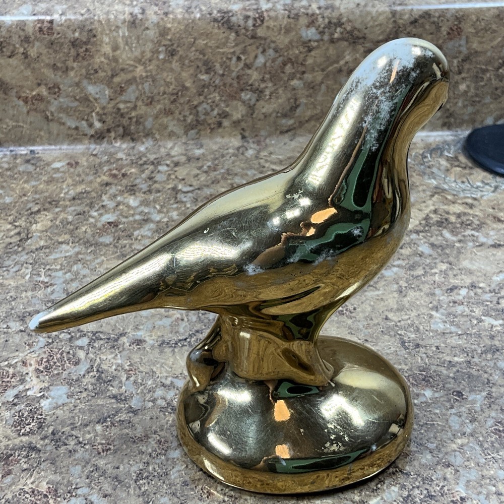 Vintage Ceramic Small Bird Figurine - Gold Nice