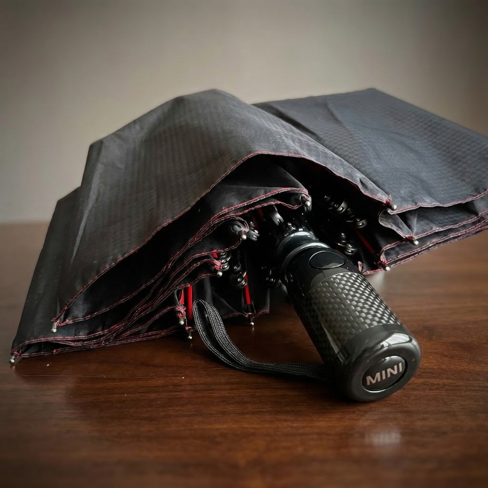 MINI Cooper Umbrella Official Compact Folding Windproof Accessories Gift Brolly