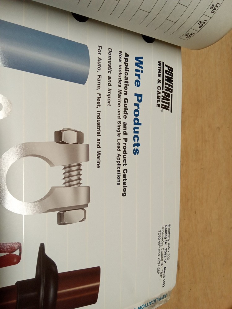 PowerPath Wire & Cable Catalog TD91-91P / Wagner Lamp And Flasher Application...