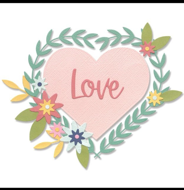 Sizzix Thinlits 9pc Hello Love #666275 by Lisa Jones Brand New Retired