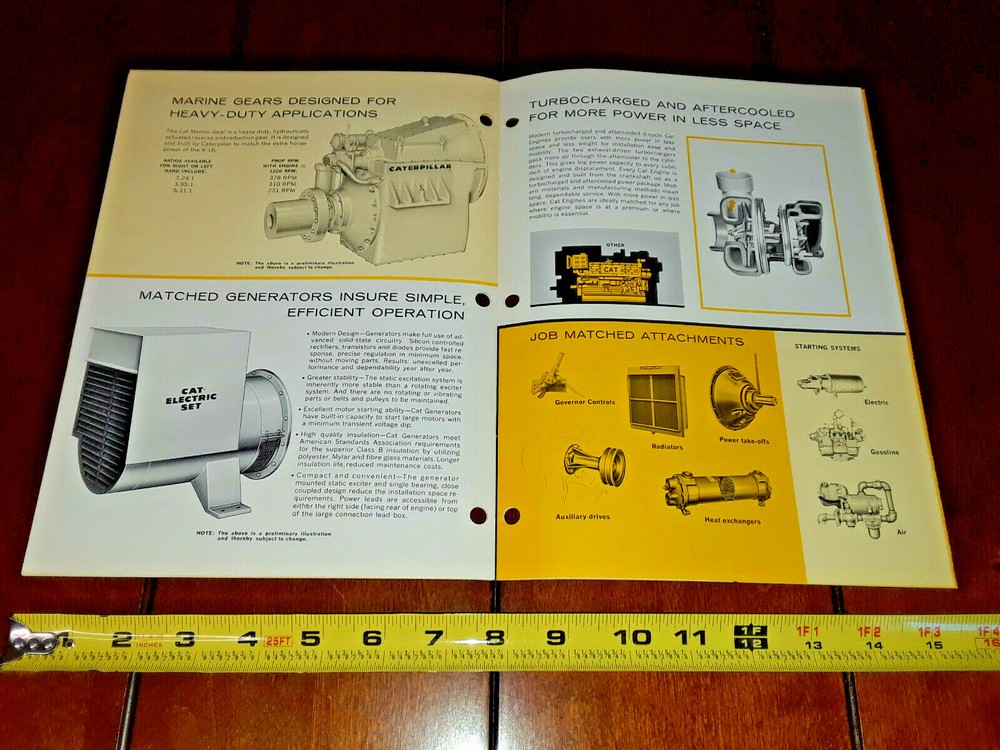 CATERPILLAR CAT V-16 ENGINE BROCHURE