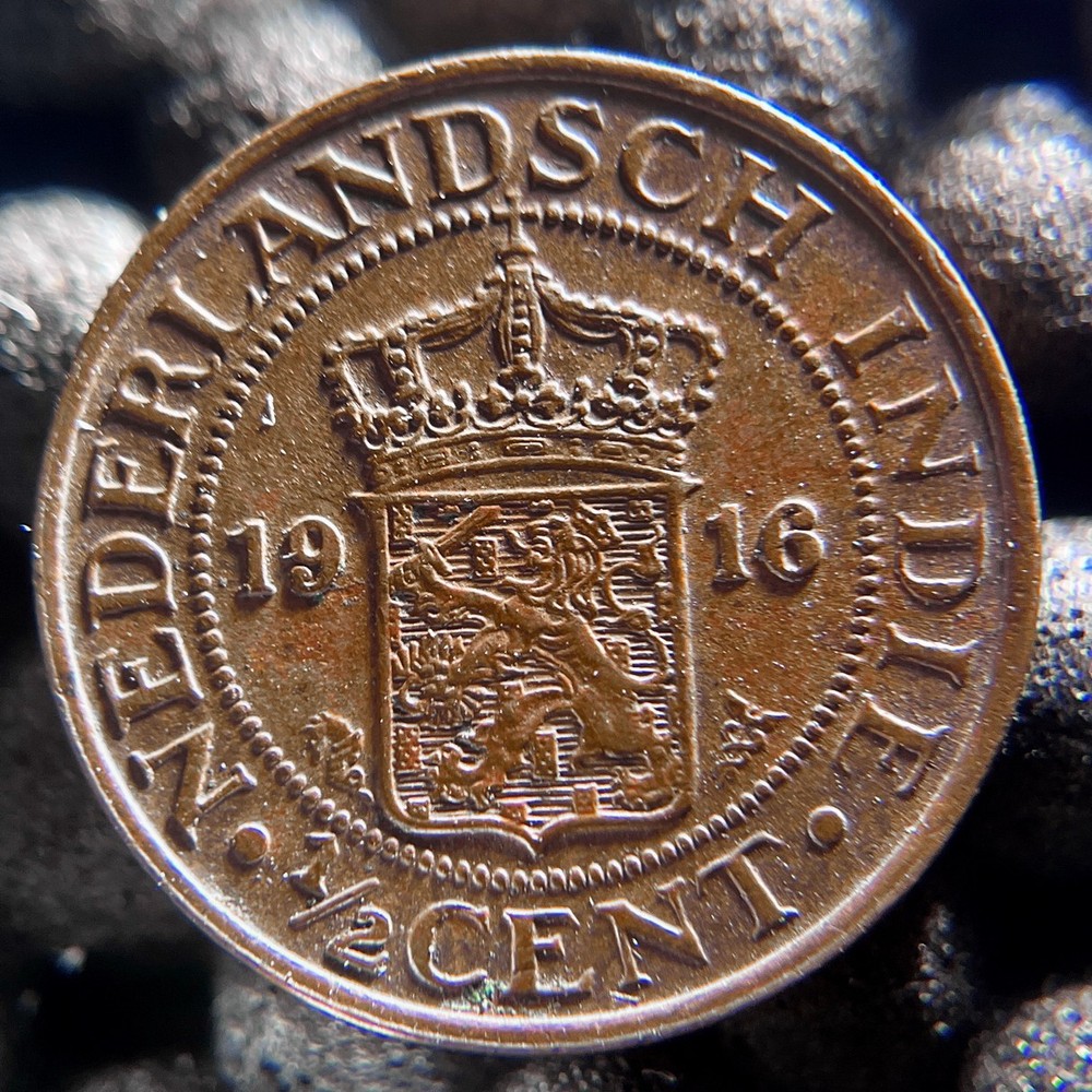 NETHERLANDS INDIES 1916 1/2 CENT KM314