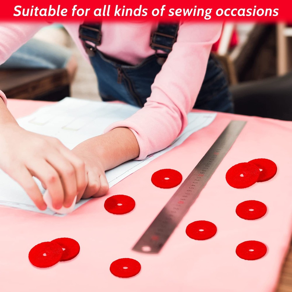 100 Pieces Sewing Machine Spool Pin Felt Pad Red Felts Thread...