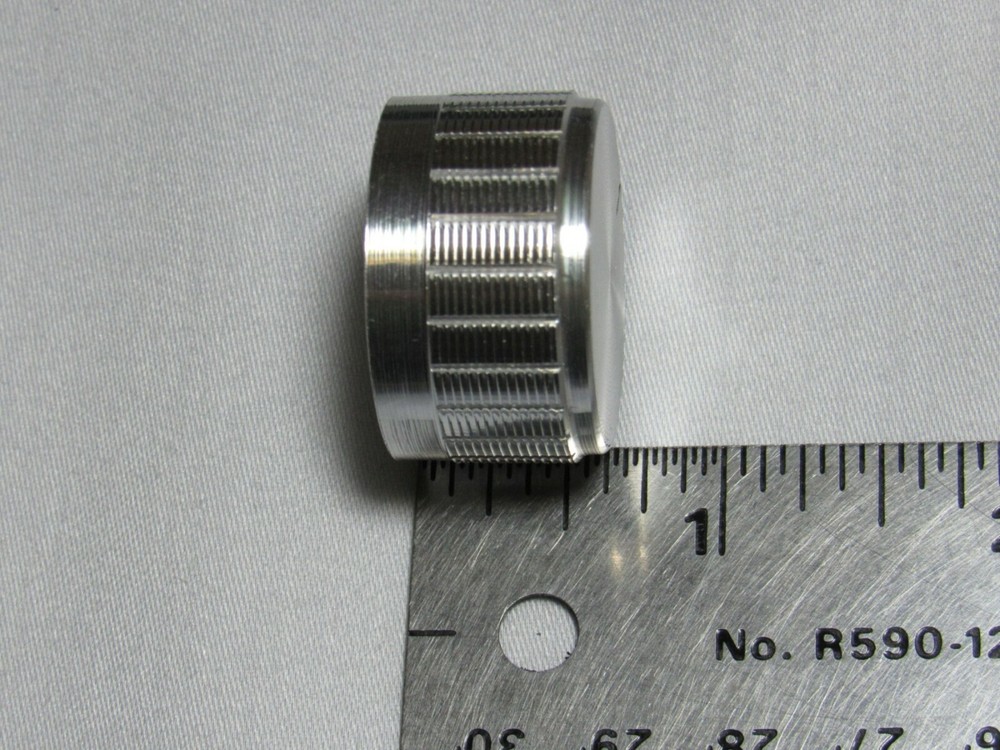 Silver 6mm-Stem Knob & White Wall Plate for M&S Volume Control