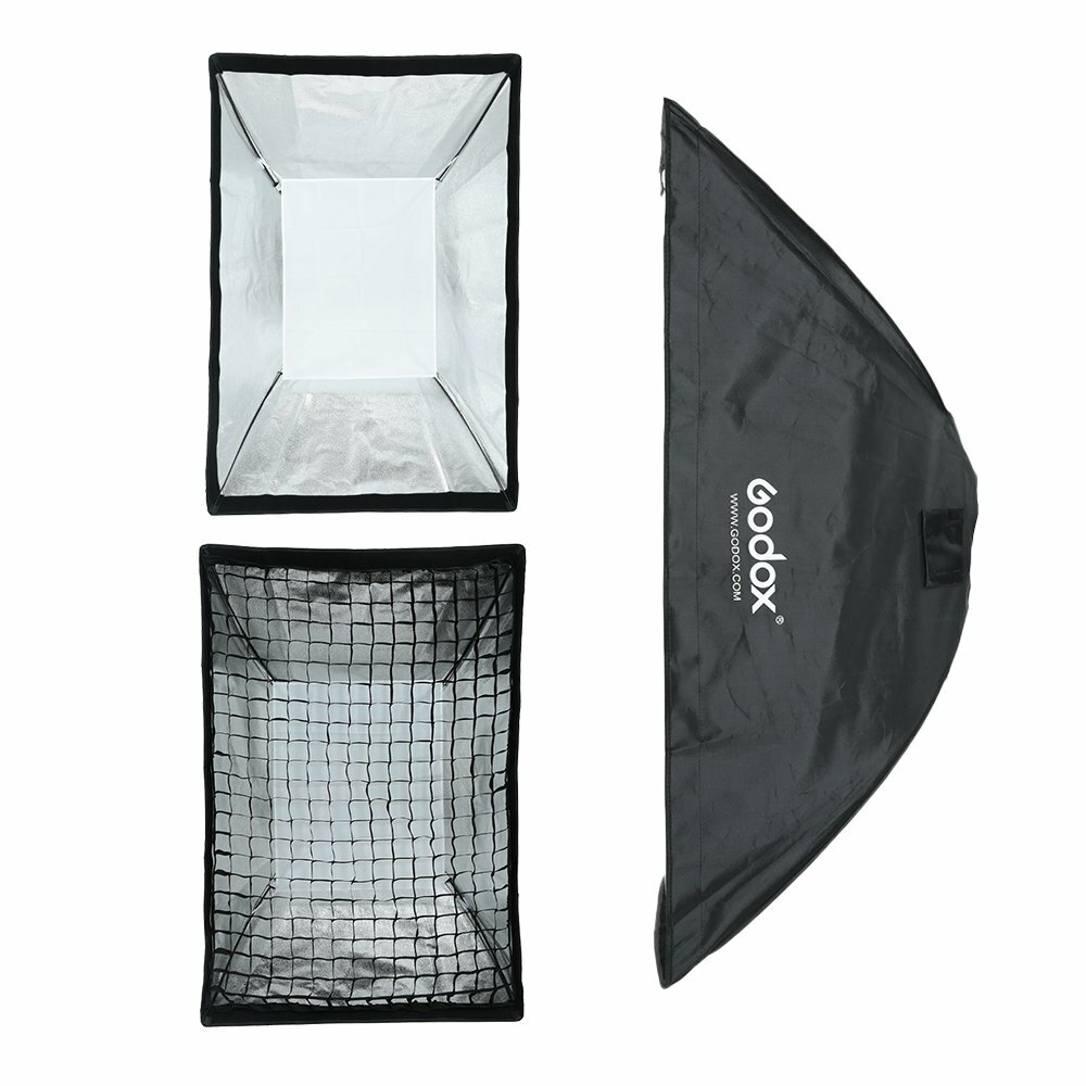 Godox 60x90cm Bowens Mount Grid Softbox for Studio Strobe Head Monolight Flash