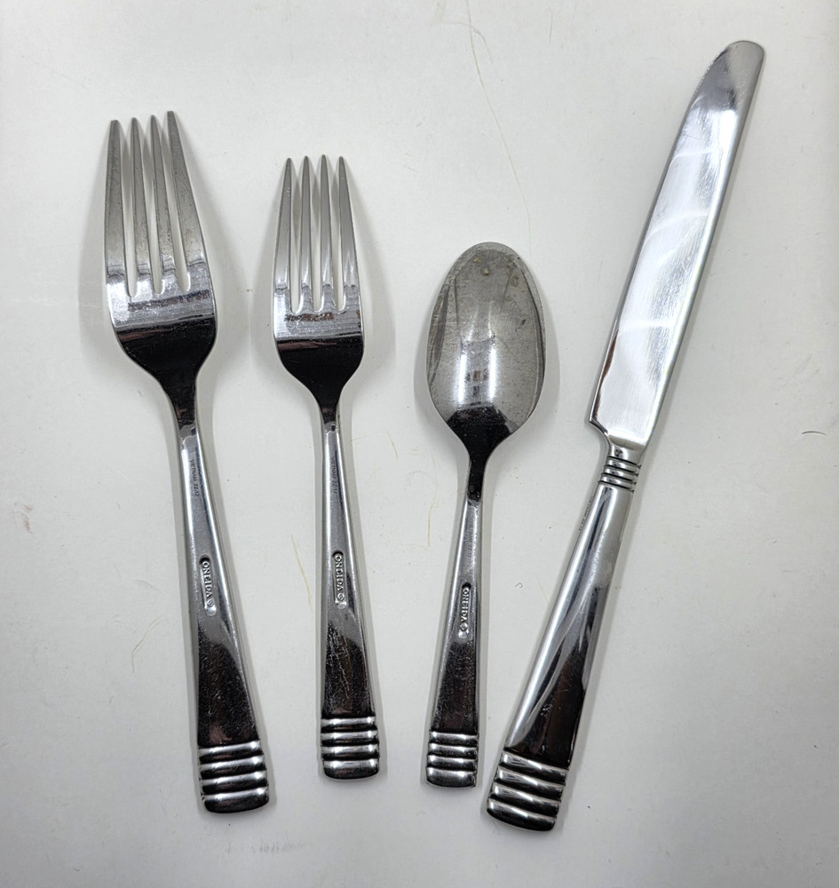 Oneida Culinaria Stainless Silverware Flatware Vietnam Four Horizontal Stripes