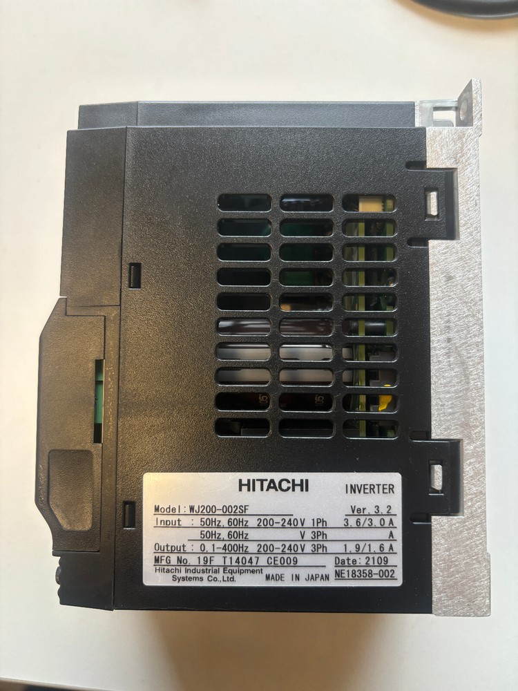 Hitachi WJ200-002SF Variable Frequency .25 HP 230 VAC Single Ph Input AC Drive