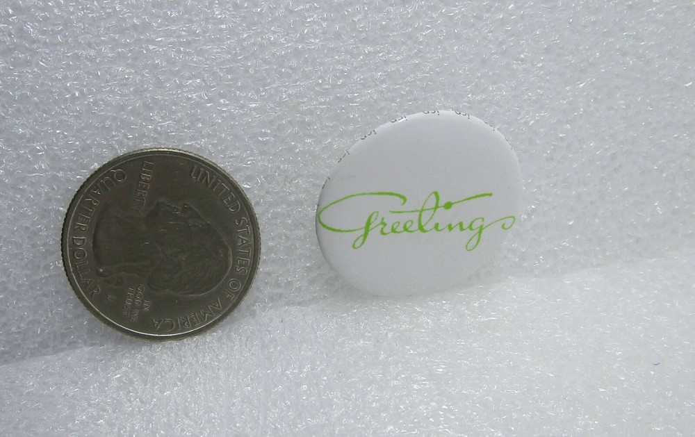 JC Penney Christmas Greetings Button Pin