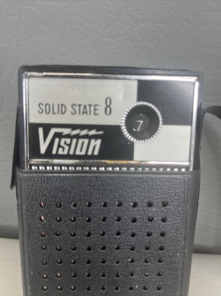 Vision Solid State 8 Transistor Radio w/ Case Missing Antenna