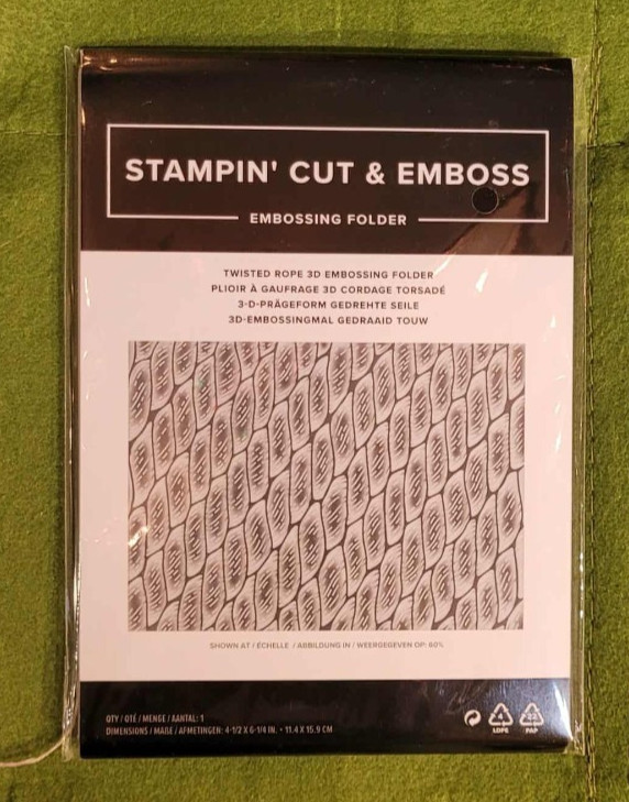 Stampin' Up! TWISTED ROPE 3D Embossing Folder
