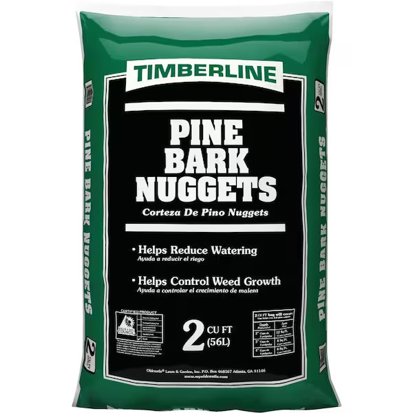 Timberline 2 Cu. Ft Medium Pine Decorative Bark Mulch Nuggets