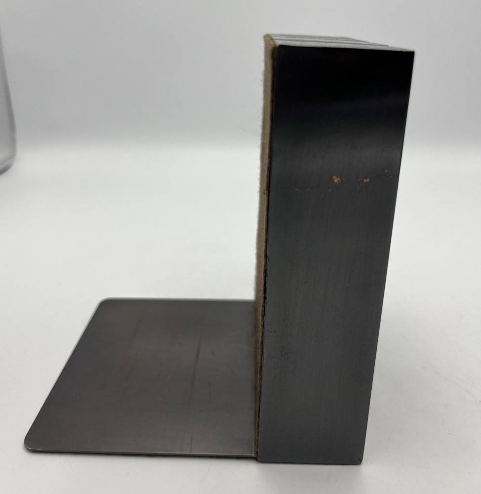 Vintage Old Rubbed Bronze Bookends Initial Letter W