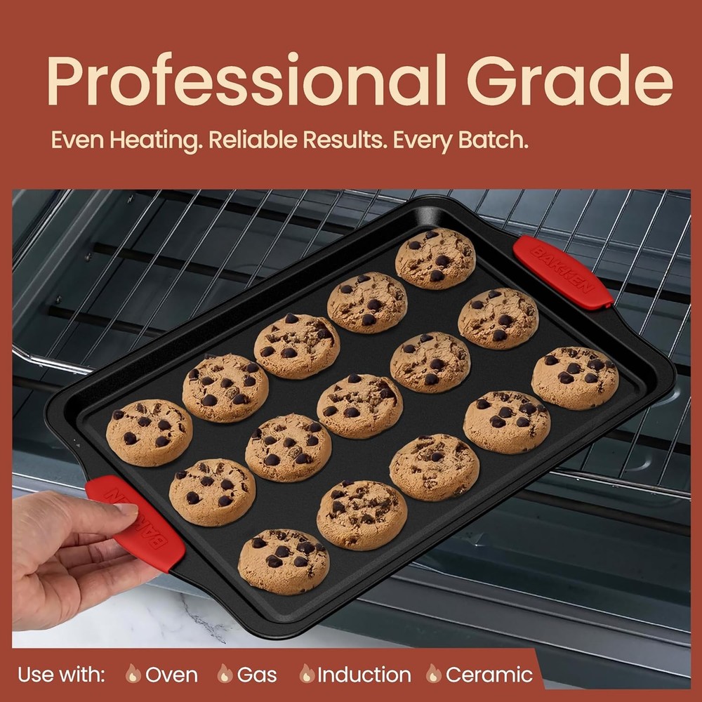 Baking Set – 6 Piece Kitchen Oven Bakeware Set – Deluxe Non-Stick Black Coating