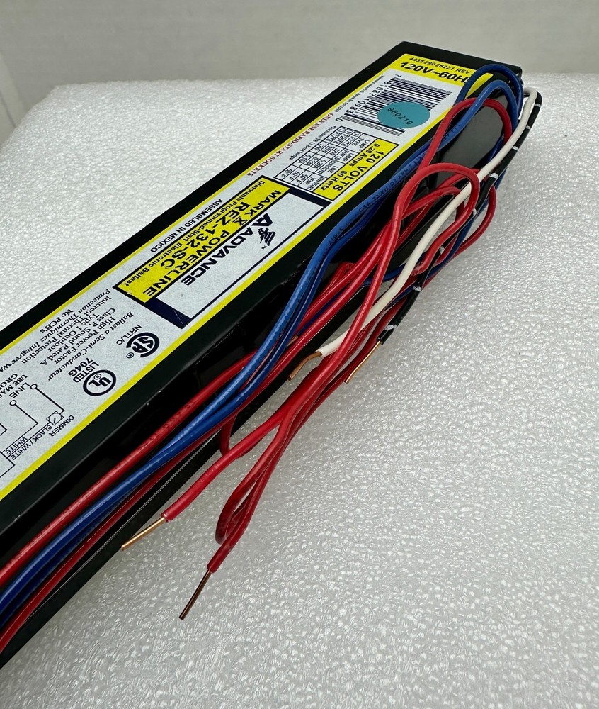 Advance REZ-132-SC Dimmable Programmed Start Electronic Ballast 120v, new.