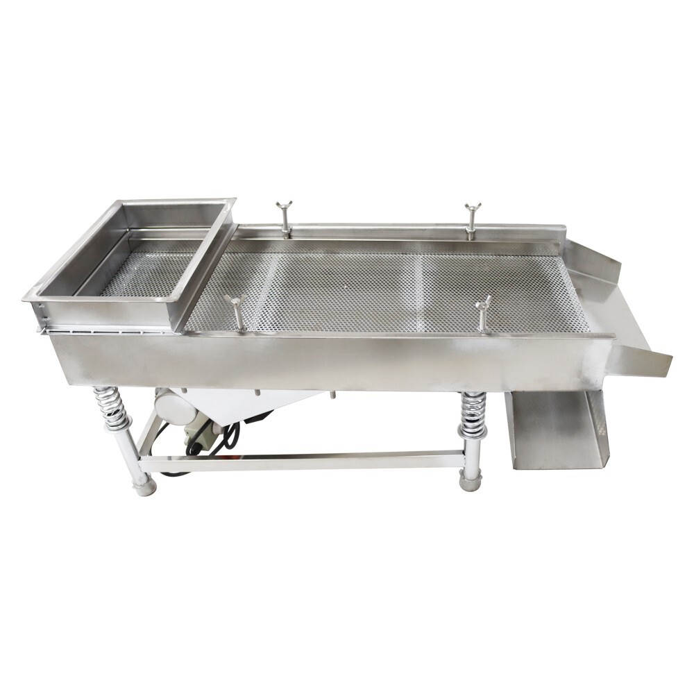 One Layer 110V Stainless Steel Linear Sieve Vibrating Screen Sifter Shaker 4mm