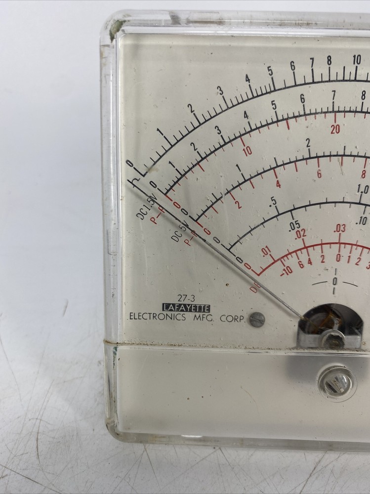 RARE Vintage LAFAYETTE Electronics 27-3 Dial Indicator DC VAC