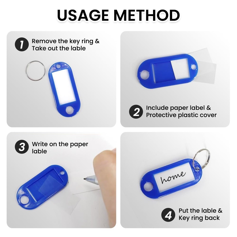 Zippered Key Case with Handle Key Organizer Waterproof 12 Key Hooks Tags
