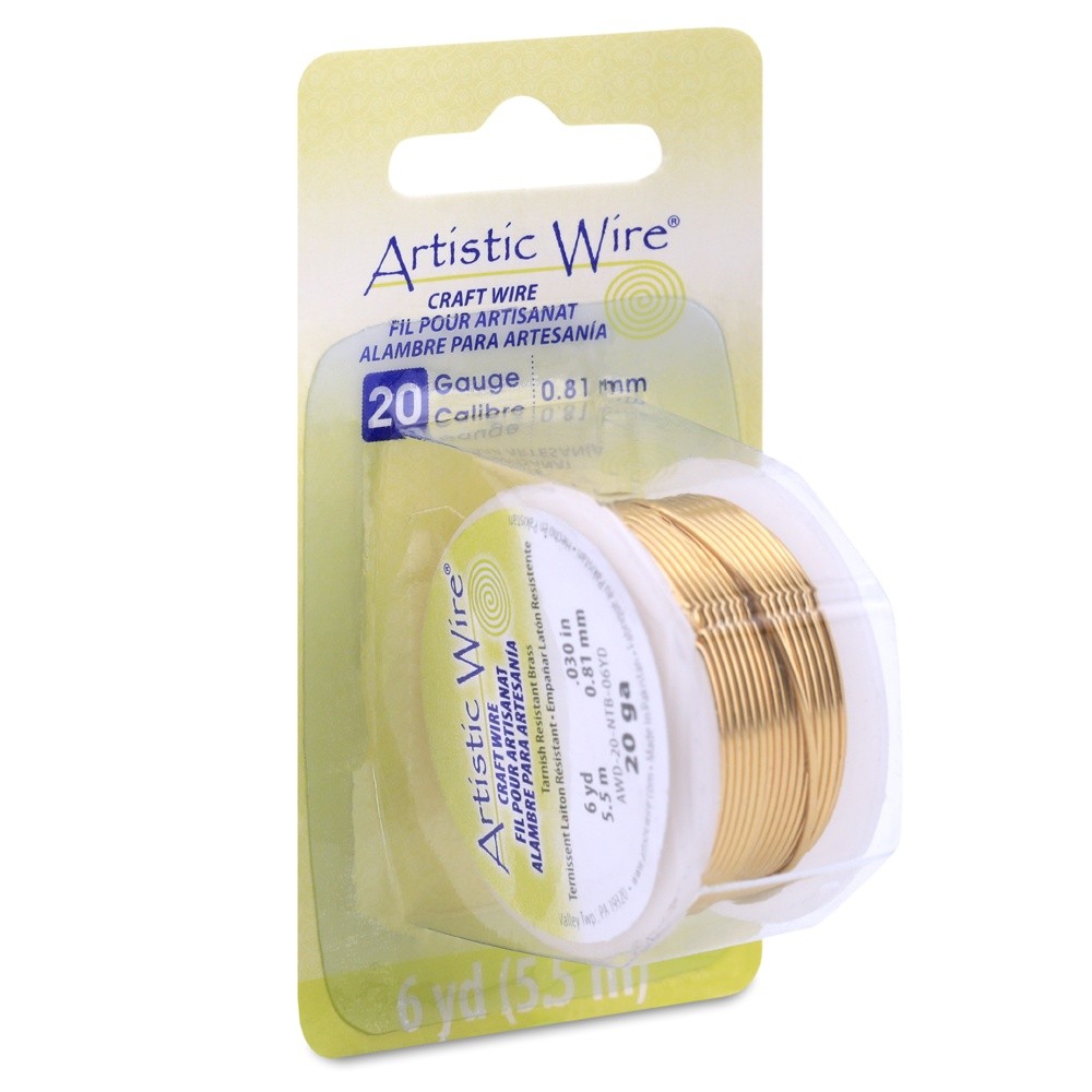 Artistic Wire 20 Gauge 6yd-Brass - 4 Pack