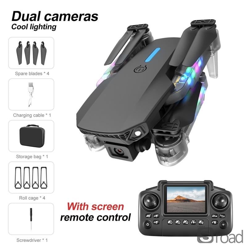 4K Dual Camera RC Drone With Optical Flow & One-Key Takeoff, White