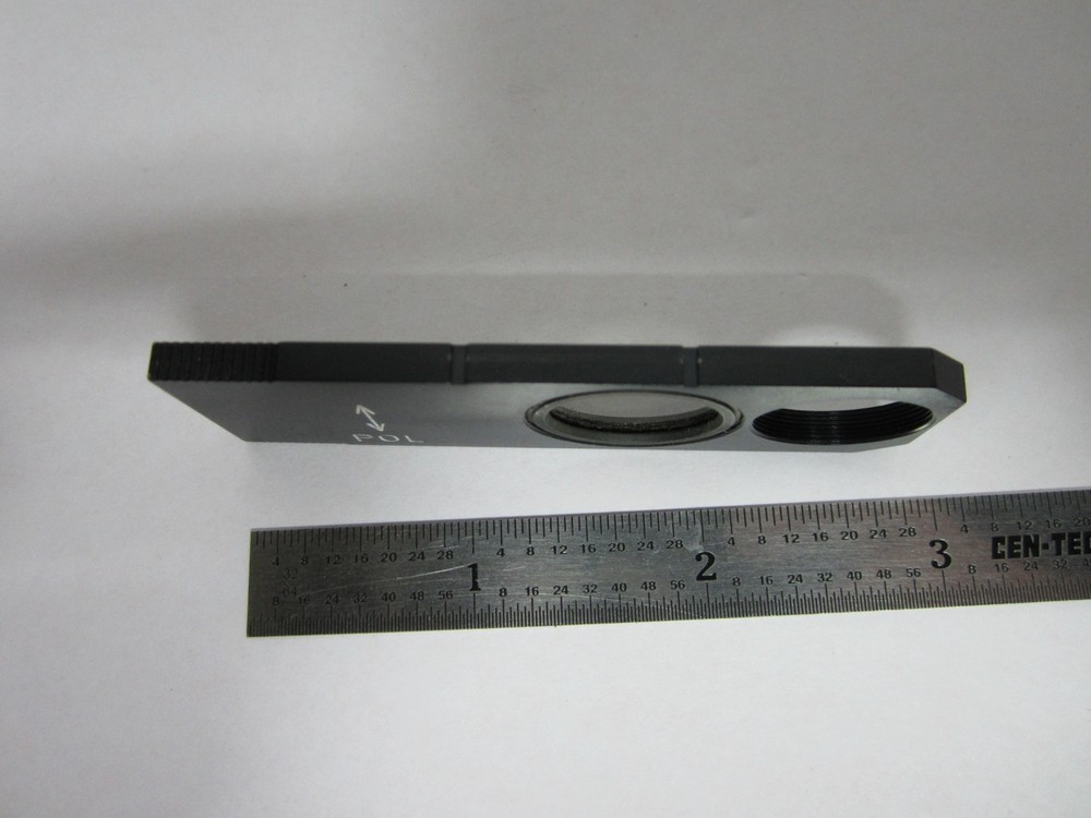 MICROSCOPE PART POLARIZER SLIDE GERMANY POL OPTICS BIN#B1-R-13