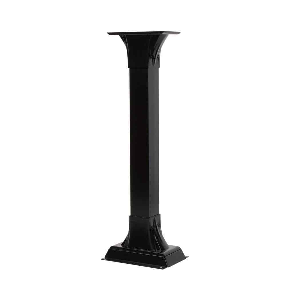 Callaway Adjustable Mailbox Post Black Gibraltar Mailboxes Steel Base Plate