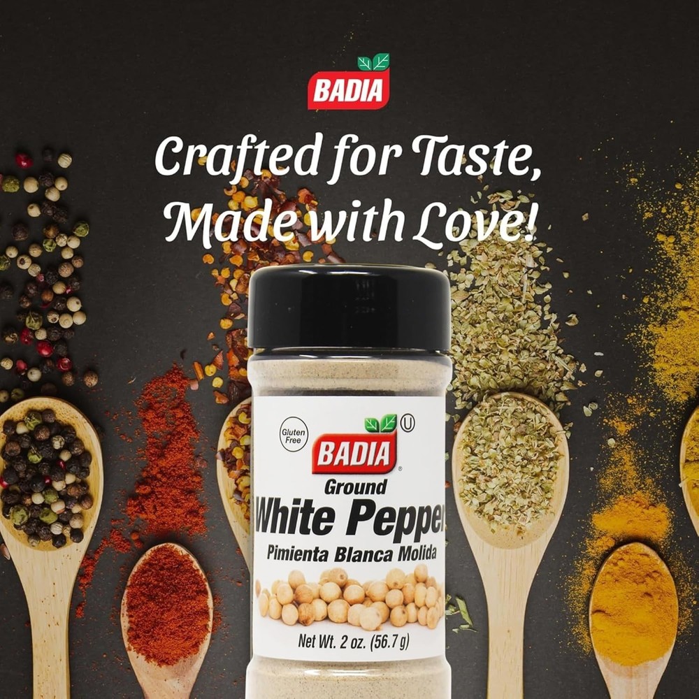 Badia Ground White Pepper, 2 oz – Smooth